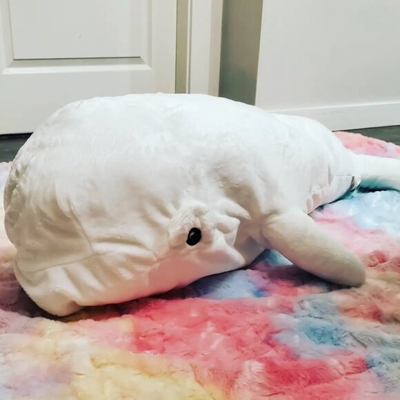 Sea Creatures White Dolphin Jumbo Plushy - Picture 1 of 4